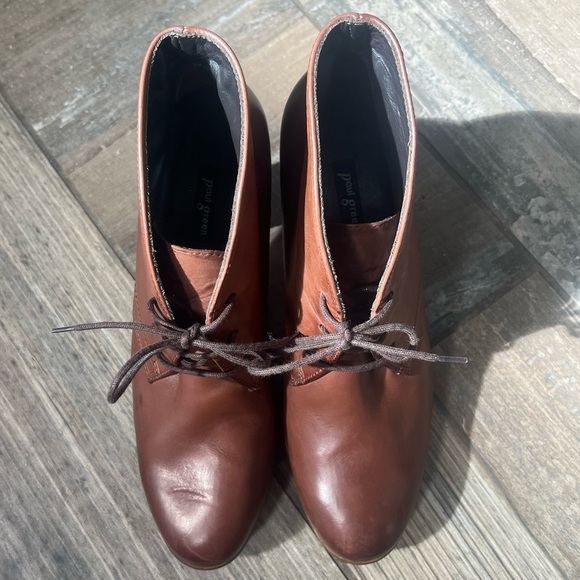 Paul Green leather lace up booties - Picture 3 of 11